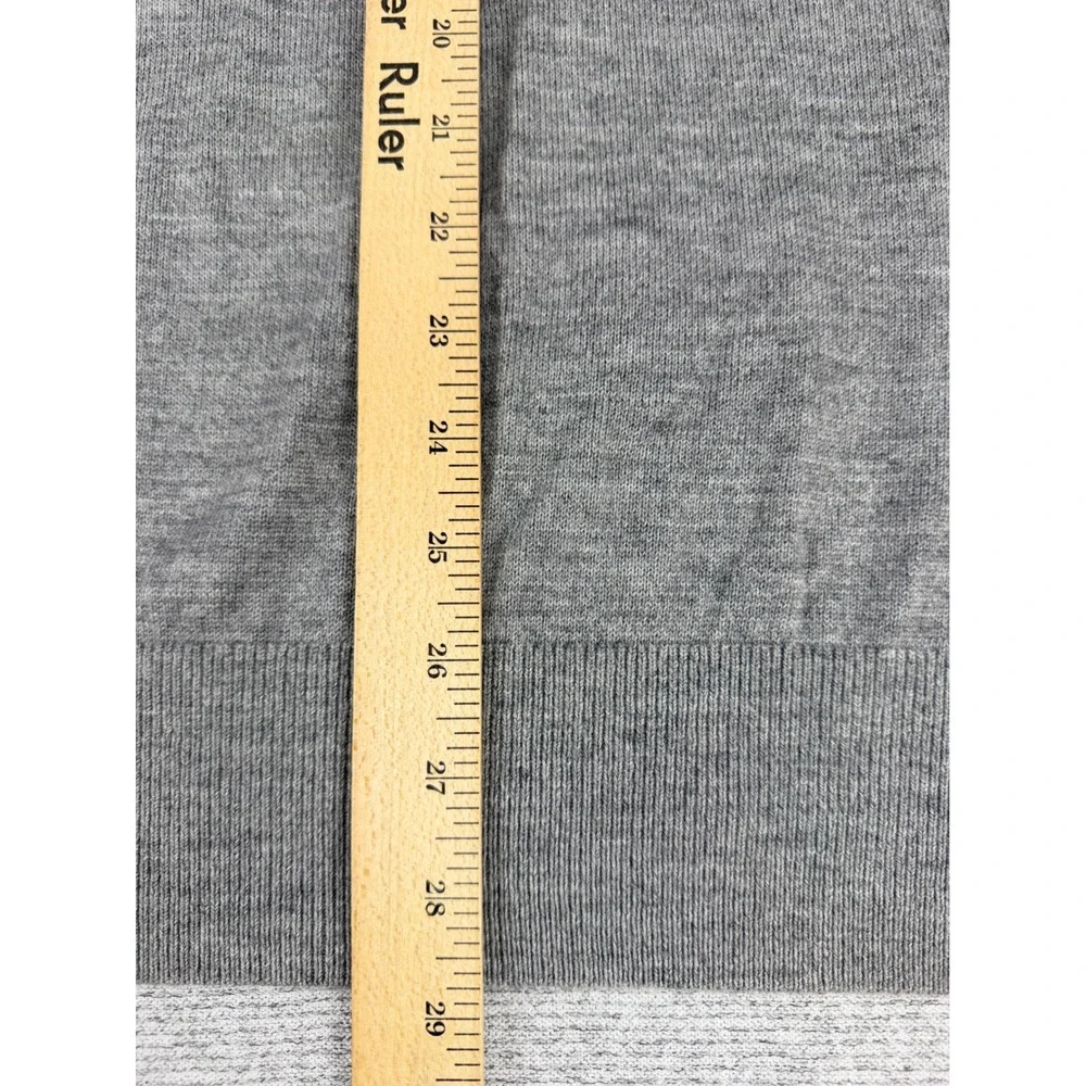 Banana Republic Mens XL Gray Merino Wool Blend Quarter Zip Sweater 980773